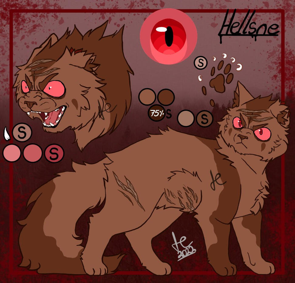 Hellsne reference sheet (Original character)